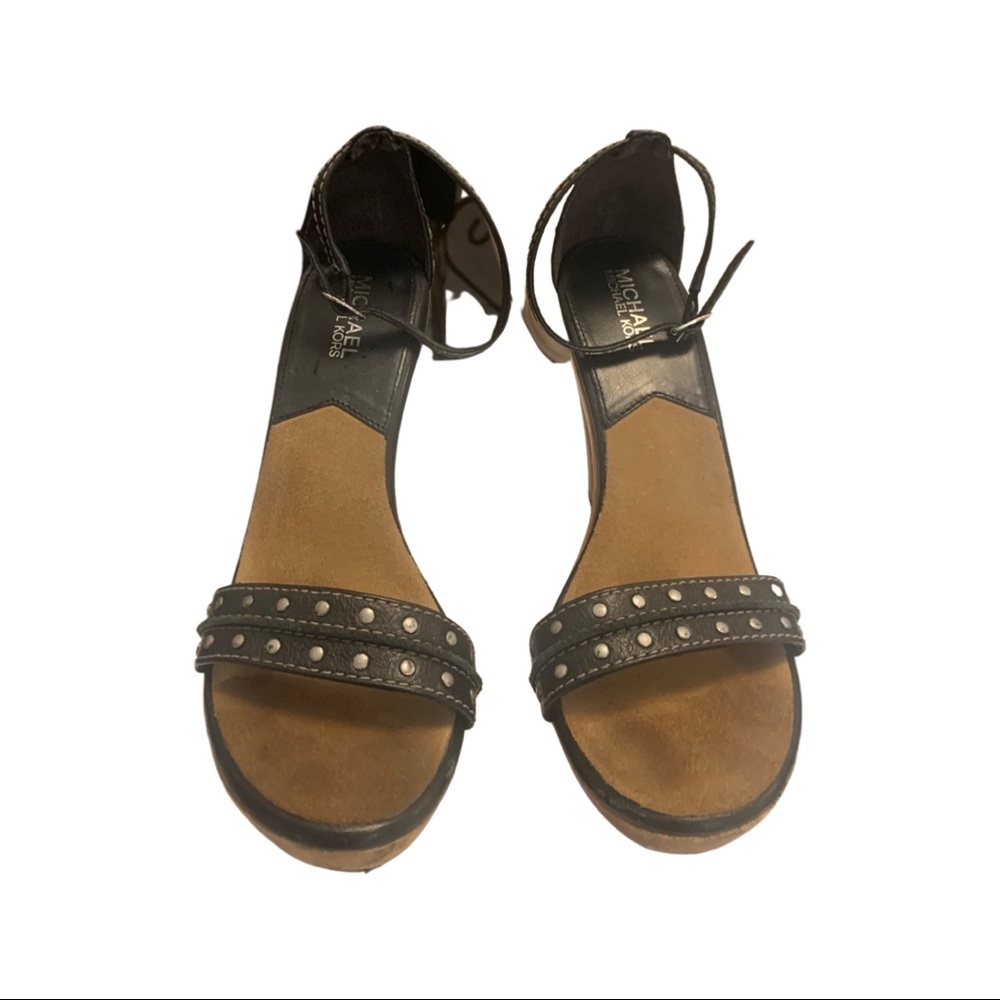 MICHAEL KORS black studded heeled sandals VINTAGE - Picture 3 of 5